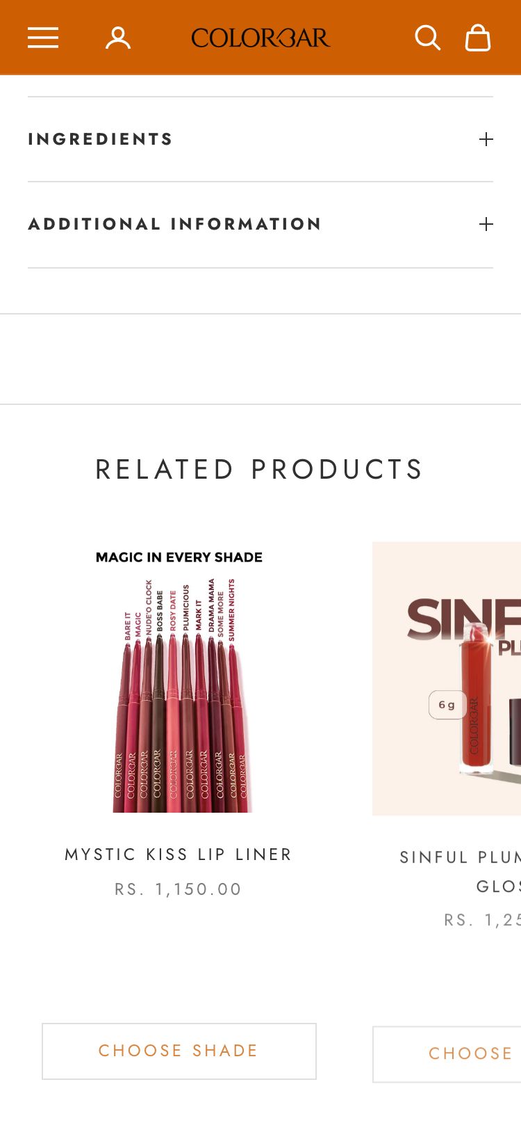 Colorbar Cosmetics — Mobile