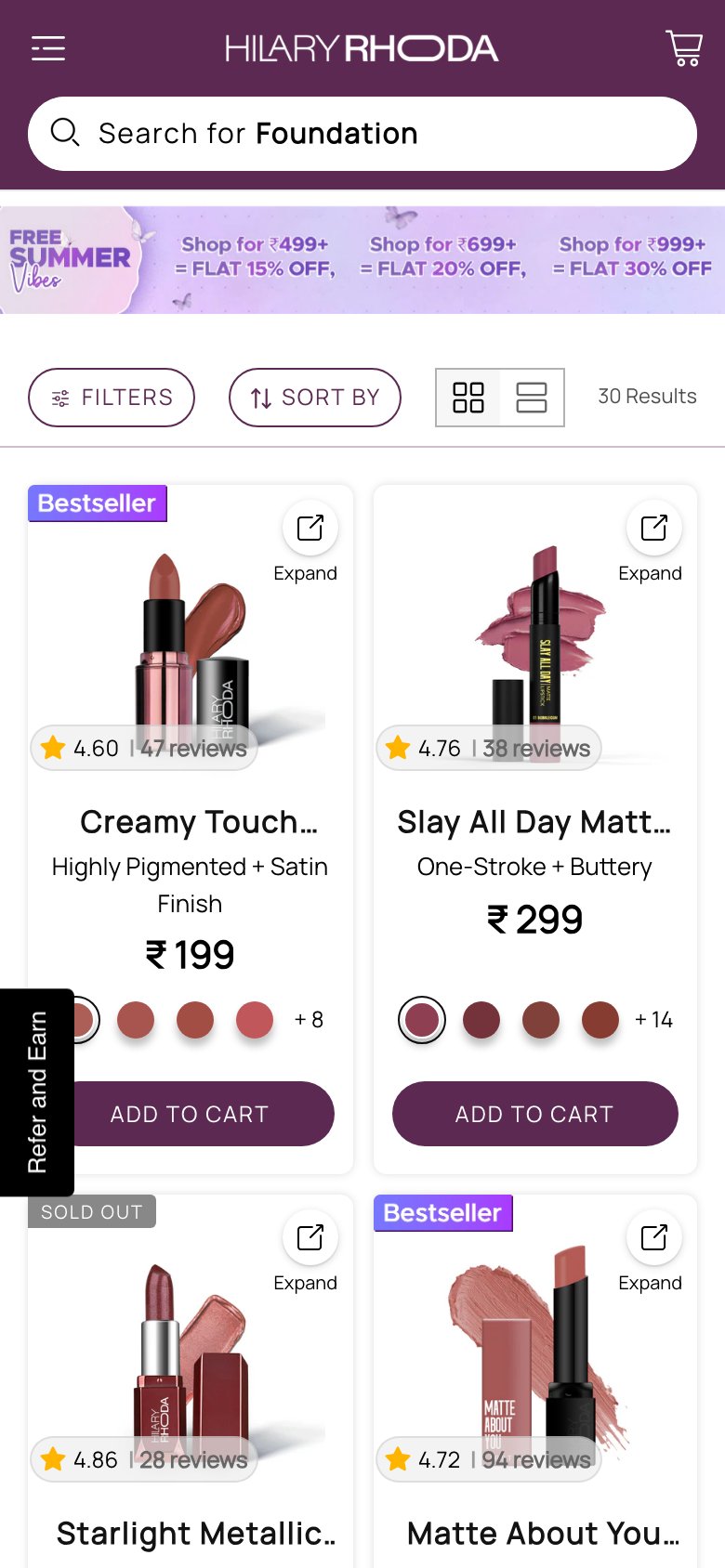 Hilary Rhoda — No MRP pricing