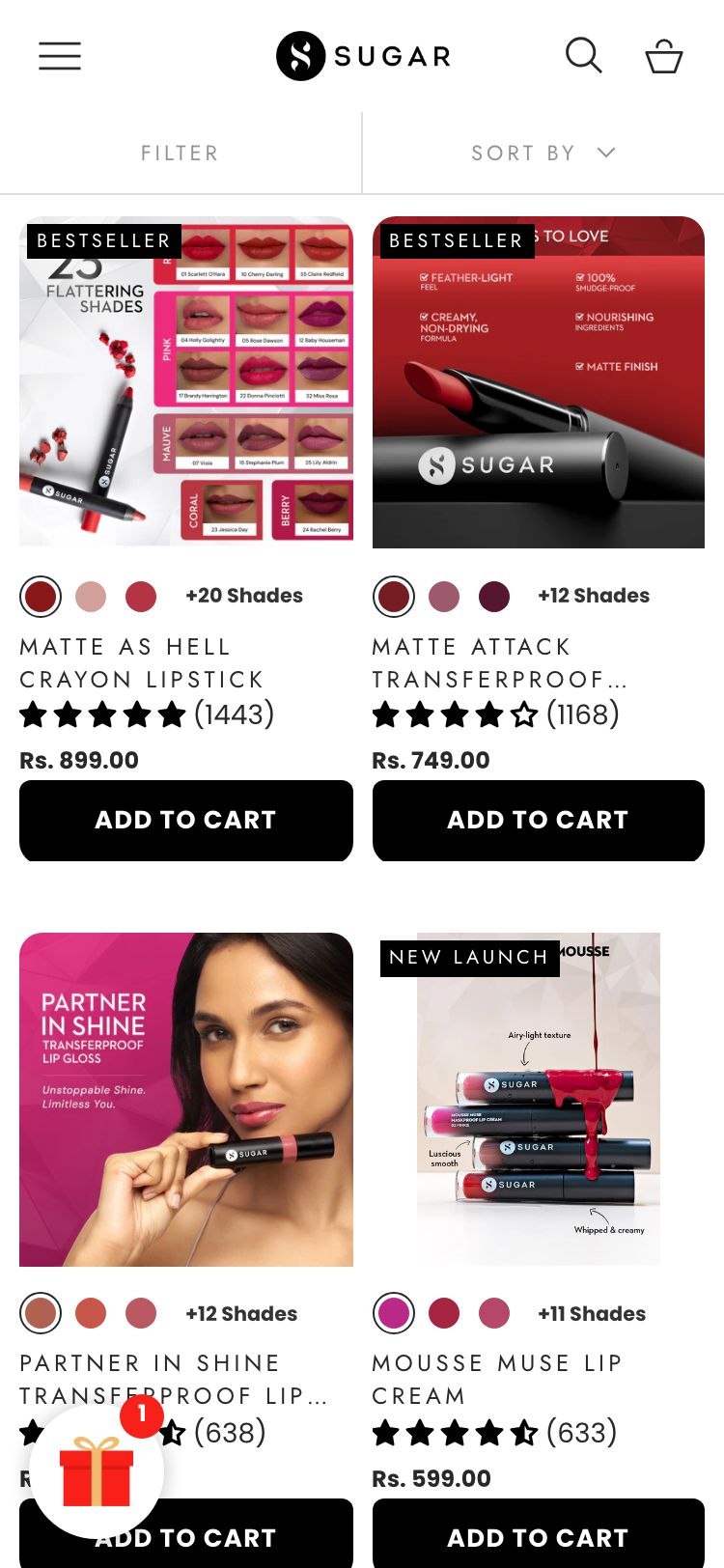 Sugar Cosmetics — Mobile